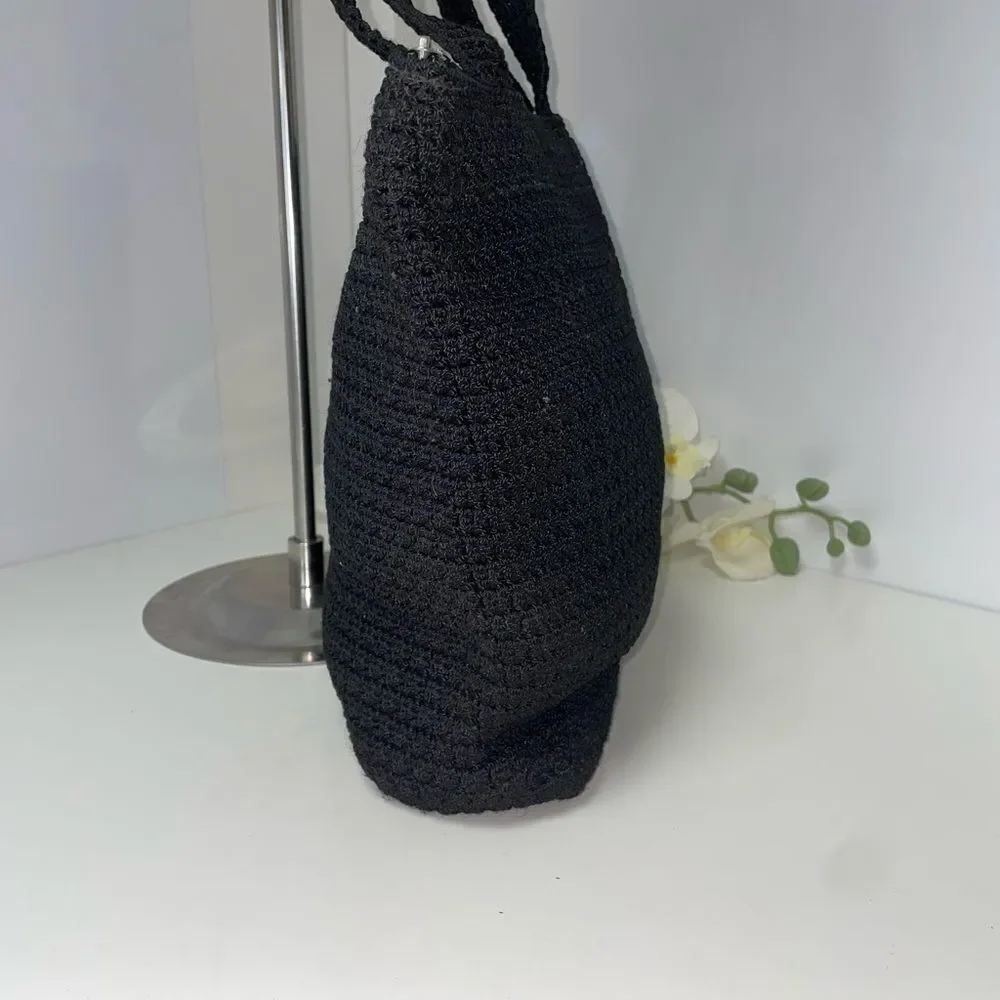 The Sak Black Crochet Shoulder Bag